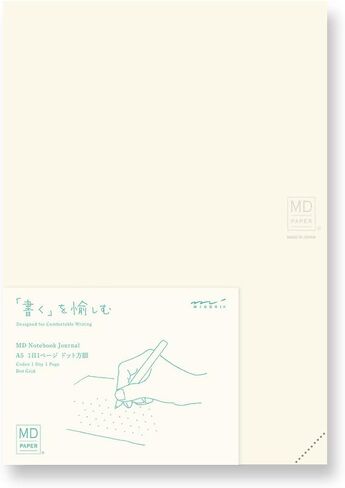DESIGNPHIL Midori 15313006 Notebook، MD Notebook، Journal، A5، صفحة واحدة في اليوم، Dot Square A in Saudi Arabia