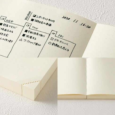 DESIGNPHIL Midori 15313006 Notebook، MD Notebook، Journal، A5، صفحة واحدة في اليوم، Dot Square A in Saudi Arabia