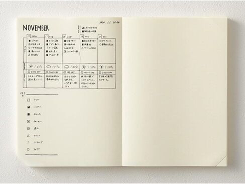 DESIGNPHIL Midori 15313006 Notebook، MD Notebook، Journal، A5، صفحة واحدة في اليوم، Dot Square A in Saudi Arabia