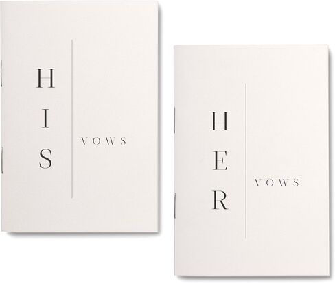 UNITED ESELL Modern Wedding Vow Books His and Hers - Bride and Wedding Notebook with 28 Pages - 5,9" x 3.9"- Great for Vow Renewal - Bridal Shower Gifts – Booklet - Bonus Time Capsule Love in Saudi Arabia