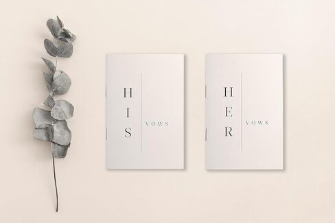 UNITED ESELL Modern Wedding Vow Books His and Hers - Bride and Wedding Notebook with 28 Pages - 5,9" x 3.9"- Great for Vow Renewal - Bridal Shower Gifts – Booklet - Bonus Time Capsule Love in Saudi Arabia