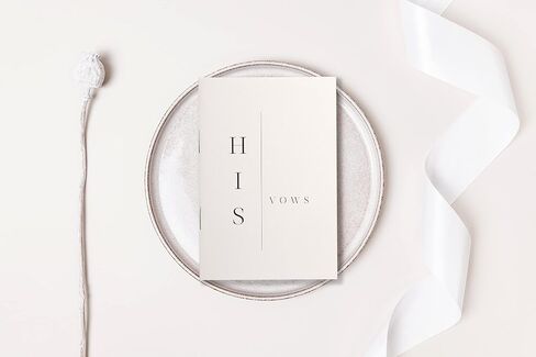 UNITED ESELL Modern Wedding Vow Books His and Hers - Bride and Wedding Notebook with 28 Pages - 5,9" x 3.9"- Great for Vow Renewal - Bridal Shower Gifts – Booklet - Bonus Time Capsule Love in Saudi Arabia
