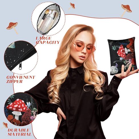 12 Pcs Moon Witch Zipper Pouch Bag Halloween Tarot Cards Bags 9.25 x 6.9 Inch Phase Cosmetic Bags Witchy Purse Sun Canvas Makeup Bags Gothic Aesthetic Crystals Toiletry Bags Witch Gift for Women in Kuwait