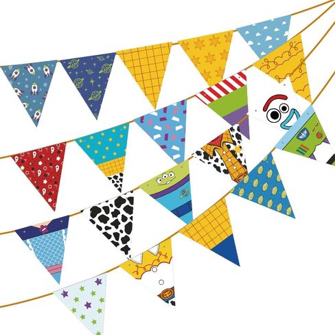 20 قطعة من أعلام الألعاب، زينة معلقة، لافتة حفلات لحفلات استقبال المولود الجديد، لوازم حفلات أعياد الميلاد in Kuwait