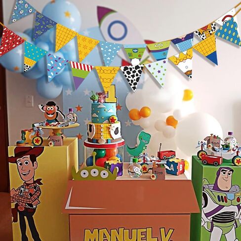 20 قطعة من أعلام الألعاب، زينة معلقة، لافتة حفلات لحفلات استقبال المولود الجديد، لوازم حفلات أعياد الميلاد in Kuwait