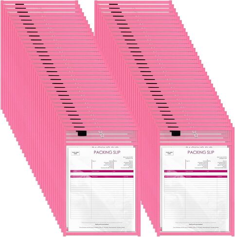 Seajan 120 Pcs Clear Dry Erase Pockets Plastic Sleeves for Paper 14 x 10 Inch Reusable Document Holder Shop Ticket Holders Dry Erase Pocket Organizer Teacher Supplies for Classroom (Black, White) in Saudi Arabia