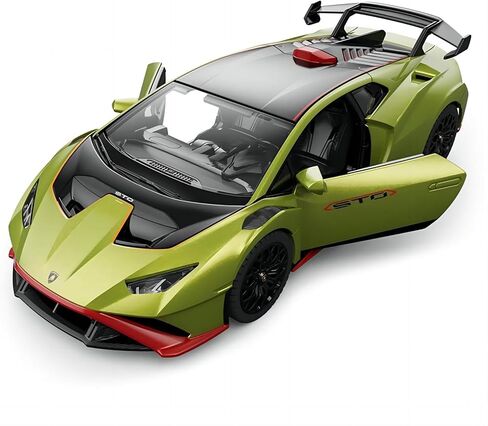 RASTAR 1/32 64300 Lamborghini Pull Back Metal Car Model - مرخصة رسميًا من Lamborghini Huracan STO Die Cast Model Car للعب والعرض - أخضر in Kuwait