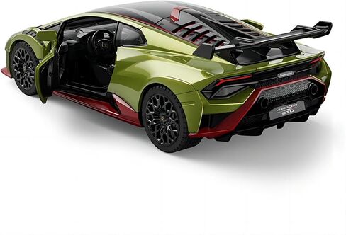 RASTAR 1/32 64300 Lamborghini Pull Back Metal Car Model - مرخصة رسميًا من Lamborghini Huracan STO Die Cast Model Car للعب والعرض - أخضر in Kuwait