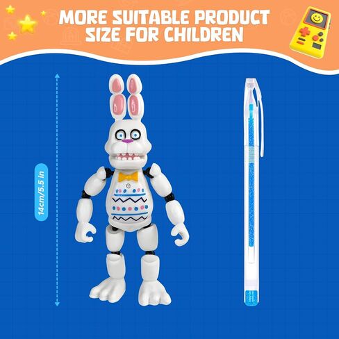 6PCS FNAF Action Figures Set with Fun Lights, 5.5IN Freely Deformable FNAF Collectible Toys – Great for Birthdays, Christmas, Halloween, Cake Toppers, Gaming Fans & Kids in Saudi Arabia