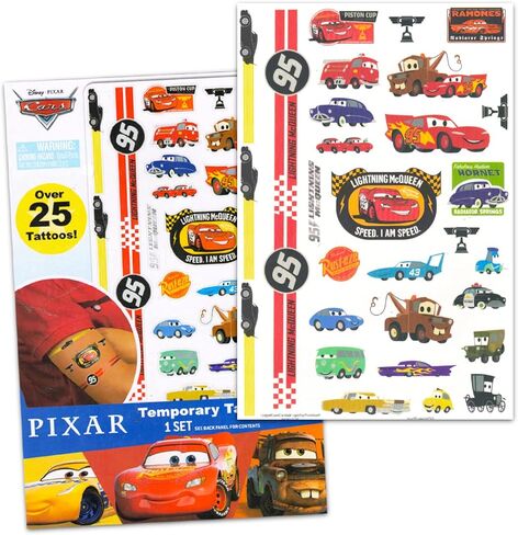 Disney Pixar Cars Blanket Set - Bundle with 45x60 Lightning McQueen Blanket, Temporary Tattoos, More | Disney Cars Bed Sheets, Disney Cars Room Decor for Boys in Saudi Arabia