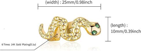 Psivika 2 جهاز كمبيوتر شخصى ثعبان مثلج من الماس الأسنان Grillz للرجال والنساء، وشوايات الهيب هوب لأسنانك أعلى وأسفل، مغني الراب زي تأثيري الأسنان والمجوهرات والاكسسوارات in Kuwait