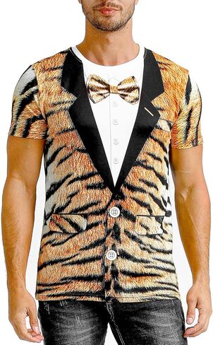 Funny World Men's Animal Print Tuxedo T-Shirts in Saudi Arabia