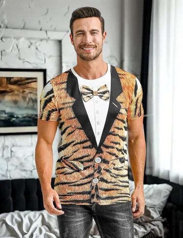 Funny World Men's Animal Print Tuxedo T-Shirts in Saudi Arabia