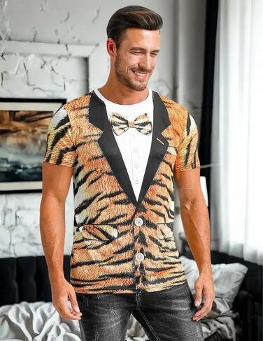 Funny World Men's Animal Print Tuxedo T-Shirts in Saudi Arabia