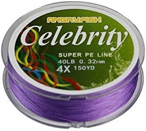 ANGRYFISH 4 Strands Super Strong Braided Fishing Line- Less Expensive -Zero Stretch -Small Diameter-Suitable for Novice Fishermen | Purple/Blue/Yellow/Green, Abrasion Resistant, Zero Stretch, Small Diameter, Less Expensive, Suitable for Novice Fishermen in Kuwait