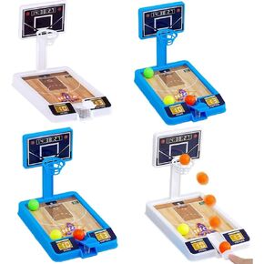 4 Pack Tabletop Basketball Game Toys, Basketball Party Favors Desk Games for Office for Adult to Reduce Stress, Basketball Gifts Idea Classroom Prizes for Kids Boys Girls