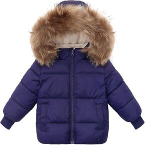 Boys Winter Coat Waterproof Fleece Jackets Hooded Outerwear Snow Thicken Clothes
