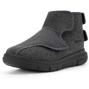 FitVille Diabetic Shoes for Men Extra Wide Width Fully Adjustable Straps Diabetic Boots for Men for Neuropathy Wide Toe Box Diabetic Winter Boots for Men with Warm Fur Lining Foot Pain Relief