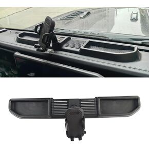 Phone Mount for 2024+Jeep Wrangler JL JLU JT Gladiator Multi-Mount Cell Phone Holder Dash Storage Tray System Kit,Not for Wrangler 4xe/Oil-Electric Hybrid Version (Wrangler JL JT 2024+)