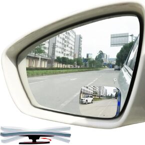 Slim Square Blind Spot Mirror, Ampper HD Glass Frameless Convex Rear View Mirror, Pack of 2