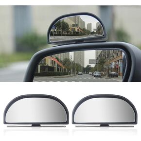2PCS Blind Spot Mirror for Car, HD Glass Rear View Mirror, Adjustable Car Auxiliary Wide Angle Mirror, Auto Exterior Accessories Universal for Car Truck SUV (Black)