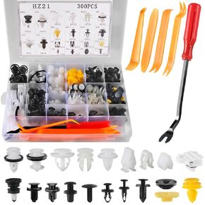 72 PCS Tesla Clips Bumper Fender Liner Push Retainer Fastener Clips for Tesla Body Interior and Exterior Retainer Fastener Clip, 20 Popular Sizes Tesla Fasteners Tesla Rivets Tesla Accessories