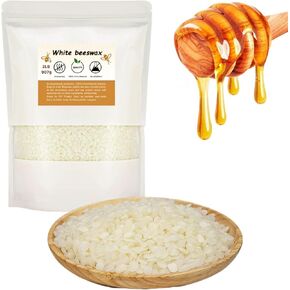 Woodal 6-Pound Natural White Beeswax, Perfect for Crafting DIY Products Like Candles and More.