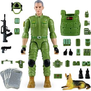 KAIM Army Men Soldiers Toy for Boys, 7.5-Inch-Scale,Military Soldier Playset,Military Action Figures Toy for Boys 3+