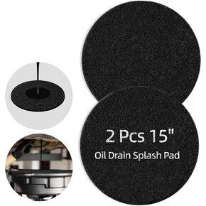 15'' Oil Drain Splash Pad, Porous Round No Splatter Pad Oil Splash Pad Fits Most Oil Drain Pans (2, 15 inch)