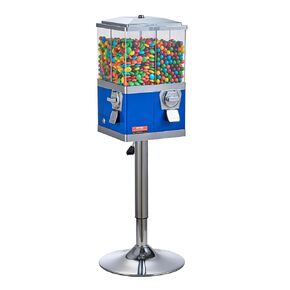 VEVOR Candy Vending Machine, Triple Compartment Candy Dispenser, Commercial Gumball and Candy Machine for Business with Iron Stand, Coin Operated Gumball Bank for Toy Capsules Bouncy Balls Candy