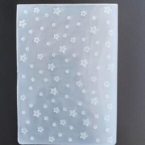 NZJ Merry Christmas Star Background Plastic Embossing Folders for Card Making Scrapbooking and Other Paper Crafts