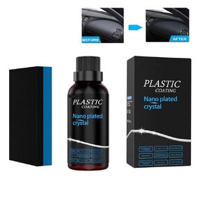 1 OZ (30ML) Plastic Refreshing Coating,Plastic Renovator Kit,Car Plastic Revitalizing Coating Agent,Nano Plastic Refreshing Coating, Plastic Parts Crystal Coating for Car