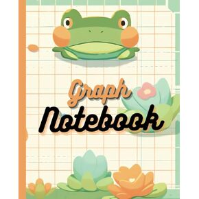 Cottage-Core Frog Graph Paper: 4X4 Quad Ruled Graph Paper 110 Pages 7.5 x 9.25
