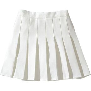 NNJXD Girl Pleated Skort Tennis Skirt with Shorts Stretch Waist Girls Skater Culottes