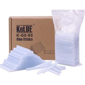 200 قطعة من أعواد الصمغ الساخنة بالحجم الكامل من KeLDE، مقاس 0.43 × 4 بوصة، متوافقة مع معظم مسدسات الغراء، للحرفية الإبداعية، والإصلاحات السريعة أو التثبيت in Kuwait