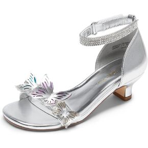 DREAM PAIRS Lace Up Low Heel Sandals for Girls Ankle Strap Dress Pump Strappy Gladiator Wedding Party Shoes for Little Kid/Big Kid in Kuwait