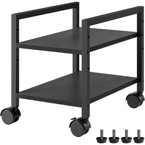 HOOBRO PC Stand, 2-Tier PC Tower Stand Fits Most PC, PC Stand for Floor, Height Adjustable, Computer Tower Stand Under Desk, CPU Stand with Wheels, for Home Office, Black BB11CJ01
