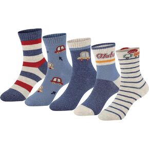 Kids Boys Cotton Socks Seamless Fun Socks Cute Fashion Dress Quarter Socks for Boys Girls