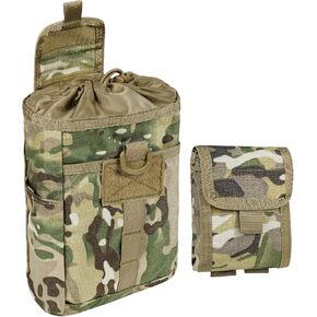 Dump Pouch-2 pcs Tactical molle Pouches, Drawstring Magazine Utility Pouch Folding Dump Pouch Waist Bag.