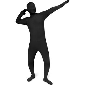 Eurzom Zentai Bodysuit Spandex Stretch Costume Unisex Cosplay Unitard Halloween Costume, Black