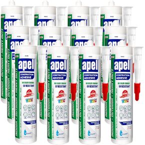 Mitreapel Multipurpose 100% Silicone Sealant (12 x 7.7 fl oz) Clear Waterproof - 12 Pack