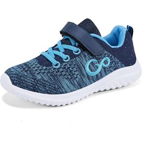 Aomigoct Toddler Shoes Boys Girls Sneakers with Strap Non Slip Girls Tennis Shoes Breathable Athletic Sneakers for Boys Comfortable Lightweight Walking Shoes
