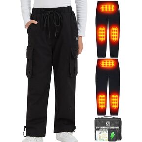 Kids Heated Pants -Boys and Girls Heating Pants for Battery Pack Included, Suitable for Winter Outdoor Heated Pants