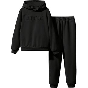 GORGLITTER Boy's Clothing Set 2 Pieces Outfits Sweatsuit Long Sleeve Hoodie and Sweatpants Tracksuit