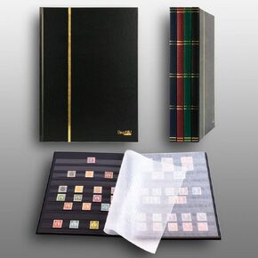 Prophila Stamp Album (New) 16 Black Sides, Black Cover