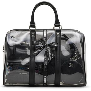 Steve Madden Warren Satchel Gift Set, Black Clear
