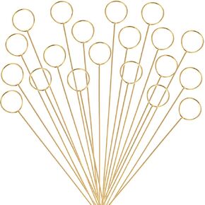 20 Pcs Floral Pick Card Holder Picture Holders Wire Clip for Tables, DIY Craft Gift Card Holder for Centerpieces Memo Holder Metal Place Card Holders for Party Birthday Office Cake Topper