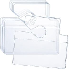 5 Pcs Horizontal Clear Parking Permit Holder Parking Pass Holder Rearview Mirror Hanger Parking Permit Card Holder for Car Passes Stickers Permits