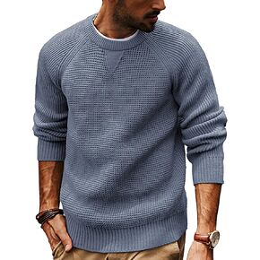 PJ PAUL JONES رجل Crewneck سترة الهراء محبوك البلوز البلوزات راجلان كم تريكو البلوزات
