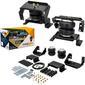 طقم تعليق كيس الهواء TORQUE لـ 2017-2024 Ford F250 F350 4WD فقط وF450 2WD 4WD F-250 F-350 F-450 حقيبة مساعد خلفي فائقة التحمل زنبرك 5000 رطل (يستبدل Firestone Ride Rite 2625) (TR2625)